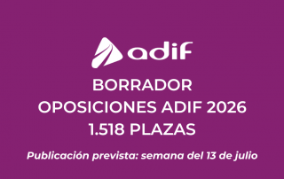 Borrador OEP ADIF 2026 con 1.518 plazas convocadas